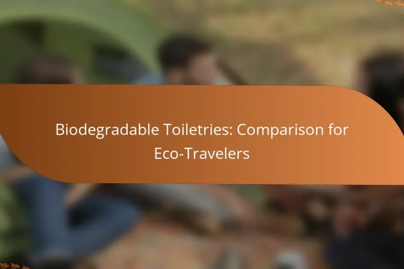 Biodegradable Toiletries: Comparison for Eco-Travelers