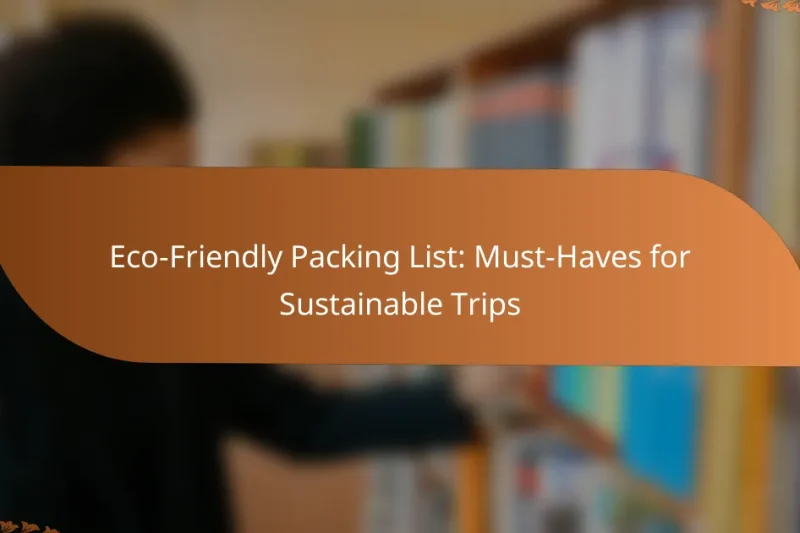Eco-Friendly Packing List: Must-Haves for Sustainable Trips