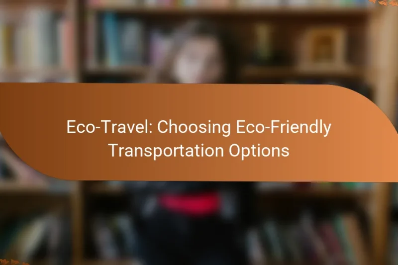 Eco-Travel: Choosing Eco-Friendly Transportation Options