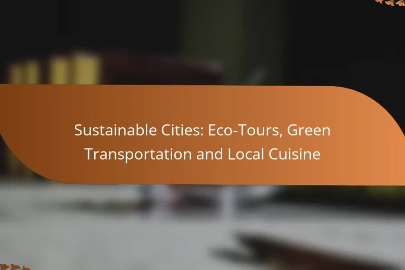 Sustainable Cities: Eco-Tours, Green Transportation and Local Cuisine