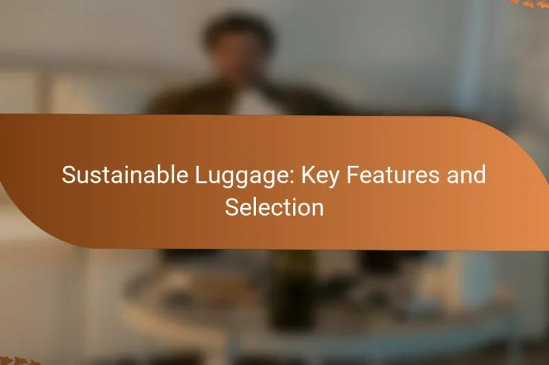 Sustainable Luggage: Key Features and Selection
