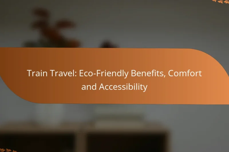 Train Travel: Eco-Friendly Benefits, Comfort and Accessibility