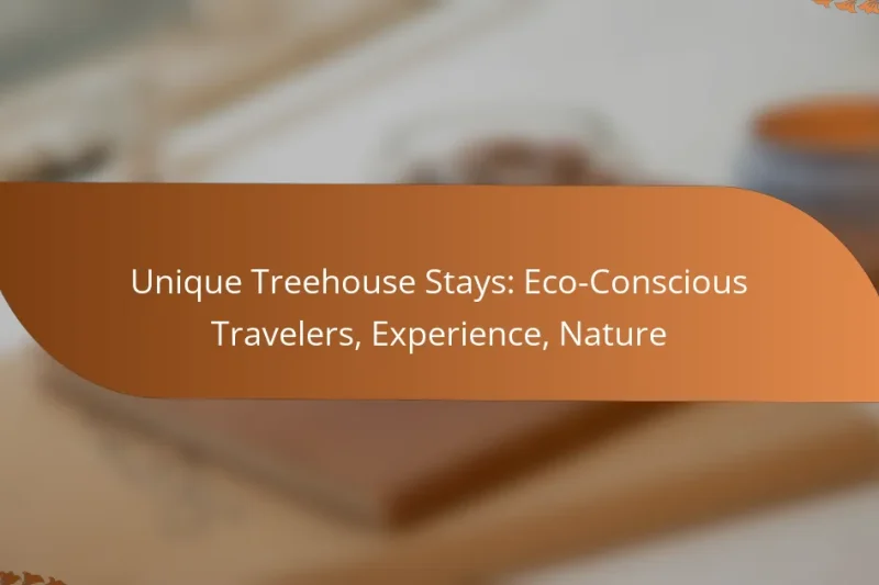 Unique Treehouse Stays: Eco-Conscious Travelers, Experience, Nature
