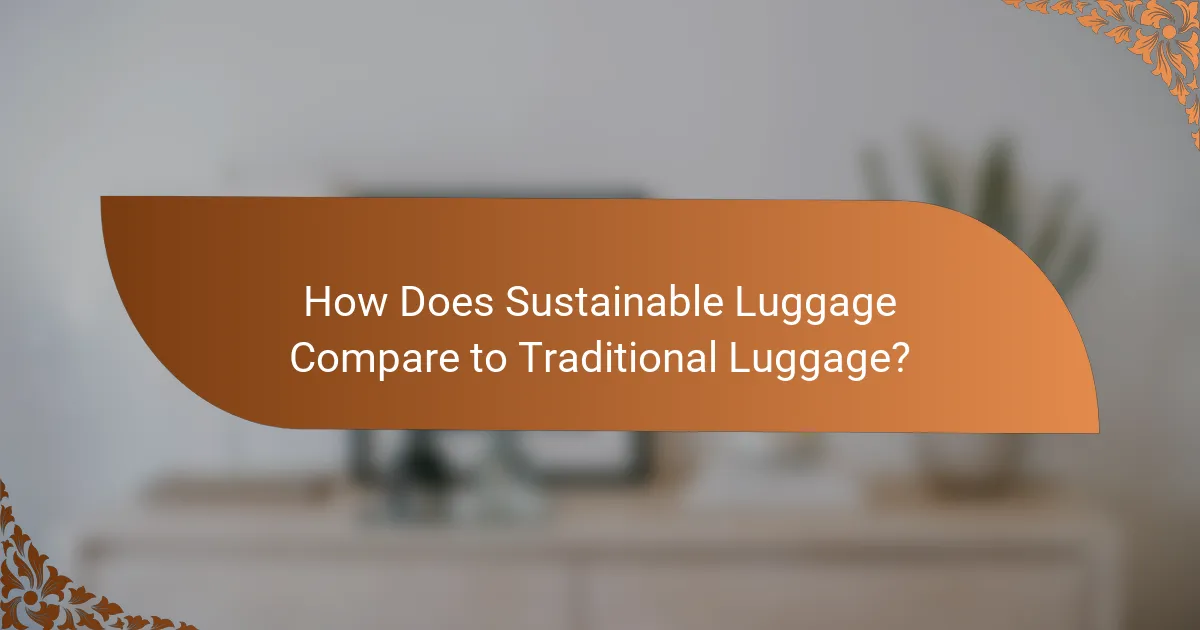 How Does Sustainable Luggage Compare to Traditional Luggage?