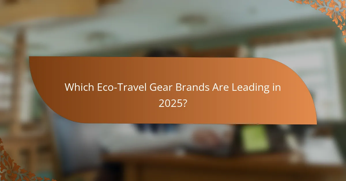 Which Eco-Travel Gear Brands Are Leading in 2025?